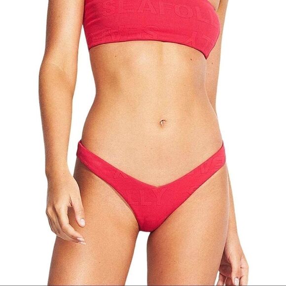 SEAFOLLY YOUR TYPE “V” HIGH CUT RIO BIKINI BOTTOMS - Picture 1 of 6